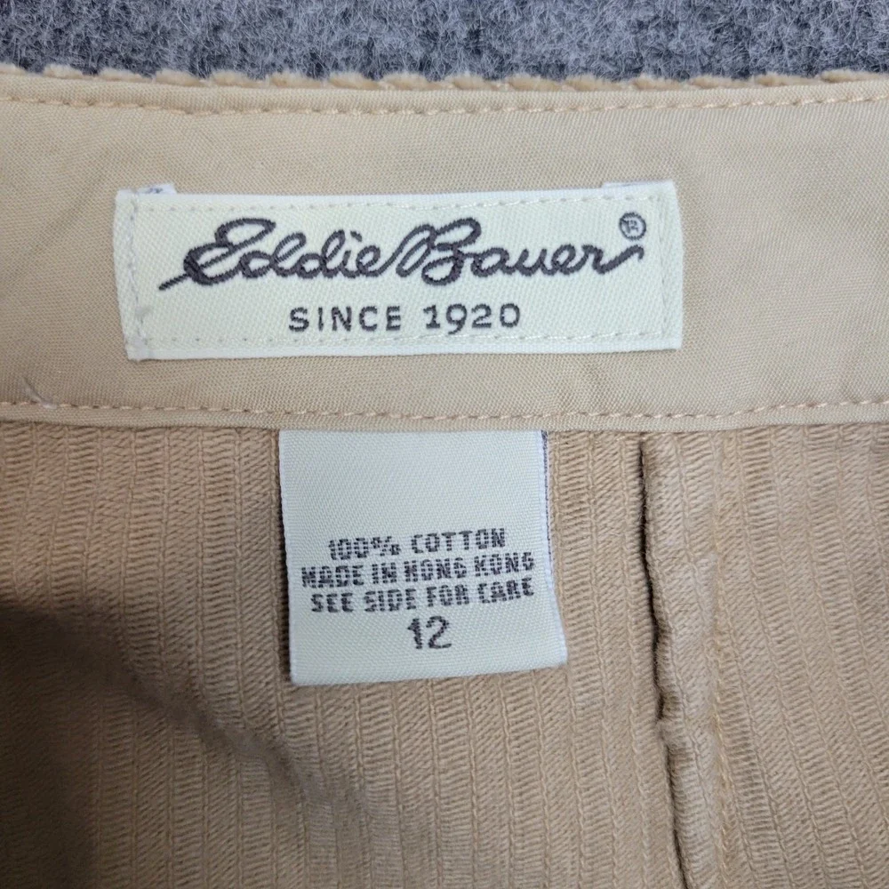 VTG Eddie Bauer Corduroy Pants Womens 12 Brown Grandma Core Retro Y2K Indie